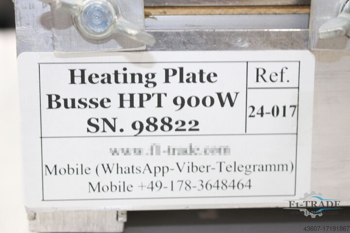 Heizplatte / Heating Plate Busse HPT 900W