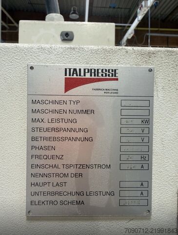 Formteilpresse / Heizplattenpresse – 660 t Presskraft Italpress BG/660