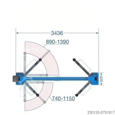Work platform  TwinBusch 2 Säulen Hebebühne 4.2 t  barrierefrei