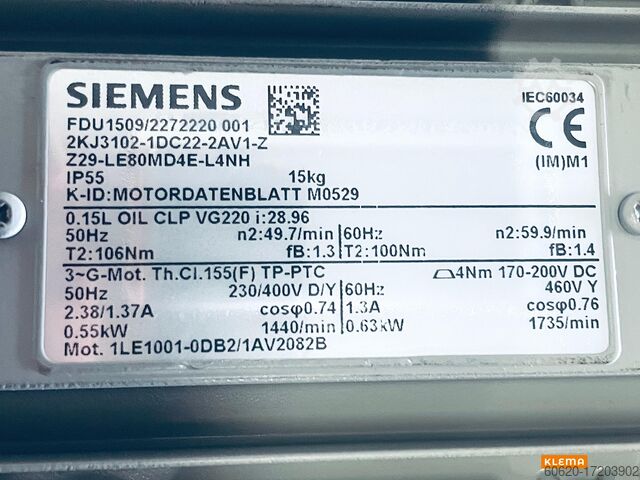 Gear motor Siemens Z29-LE80MD4E-L4NH(5)