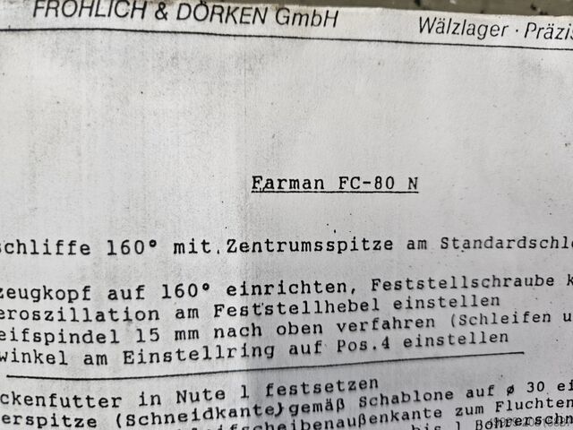 Bohrerschleifmaschine FARMAN FC-80N (4mm - 80mm)