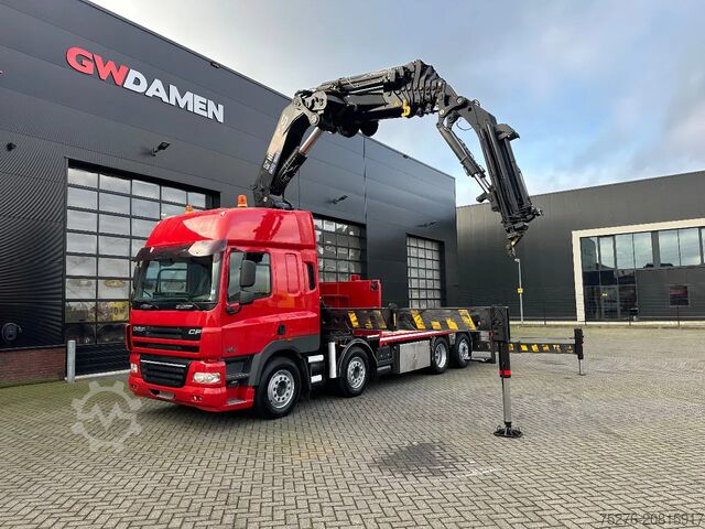 Kranwagen DAF CF 85.410 8x2 Hiab 1055-8+Fly jib Euro 5
