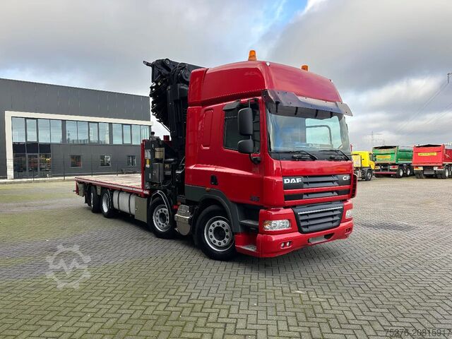 Kranwagen DAF CF 85.410 8x2 Hiab 1055-8+Fly jib Euro 5