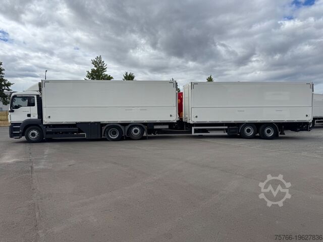 Beverage truck MAN TGS 26.440 / 2 x LBW / KOMPLETTZUG / 38 PAL