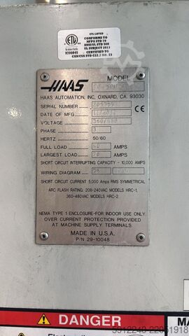 Horizontal machining center HAAS EC500 EC-500