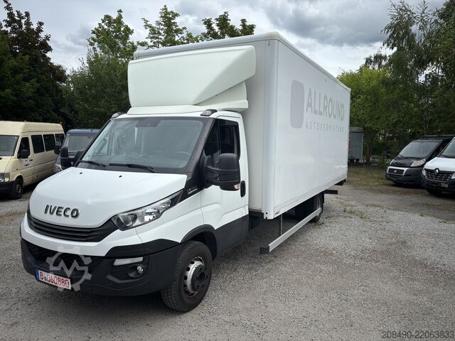 Transporter with box body/tail lift, air suspension, air conditioning, Iveco Daily 72-180 HI-MatiC