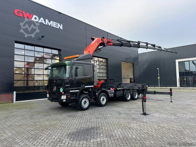 Crane truck Mercedes-Benz Actros 4144 8x4 Palfinger PK 85002 9x hydr winc...