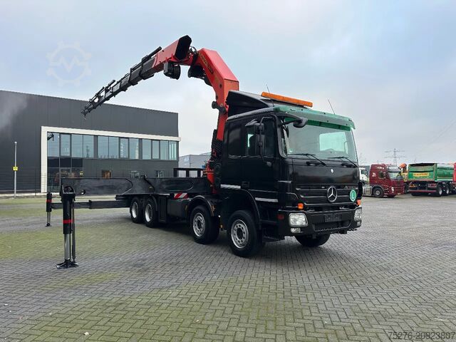 Crane truck Mercedes-Benz Actros 4144 8x4 Palfinger PK 85002 9x hydr winc...