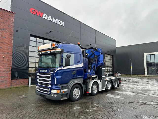 Crane truck Scania R620-V8 8x4 Effer 1250+Flyjib,winch Euro 5