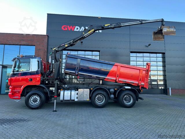 Tipper with crane Ginaf X 3335 S 6x6 2 zijdigge Kipper /Z-kraan Euro 5