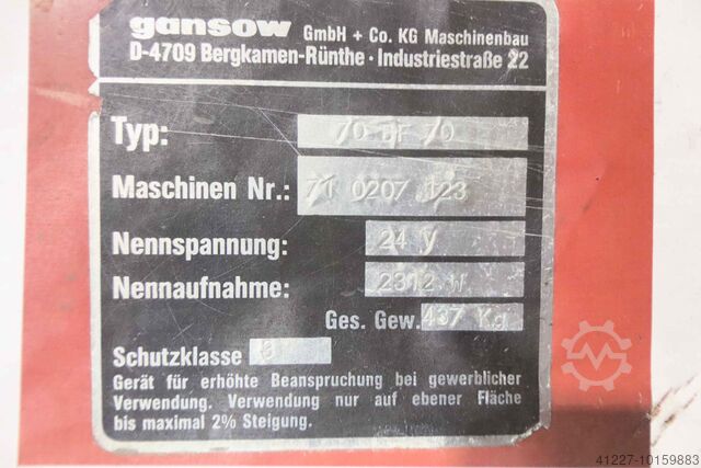 Drive axle with gear motor Gansow 70 BF 70 11500