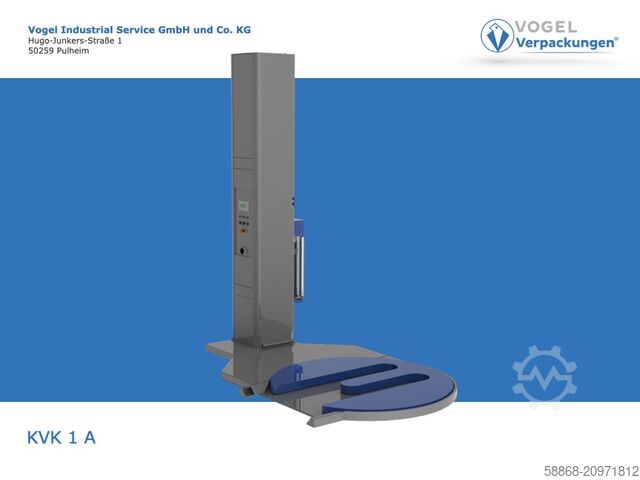 Semi-automatic pallet wrapper KVK 1A mit Ausschnitt für Hubwagen- elektromagnetischer Bremse