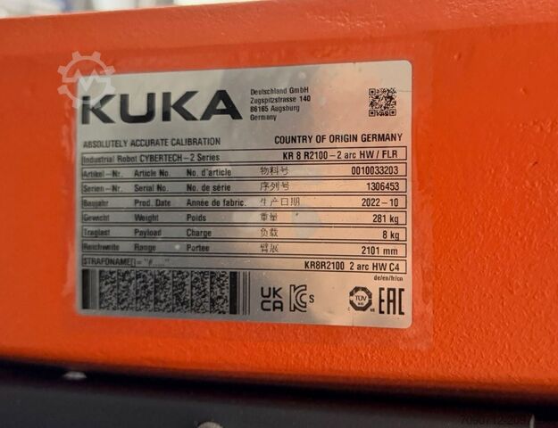 Industrial robot KUKA KRC4 KR8 R2100 - 2 arc HW / FLR