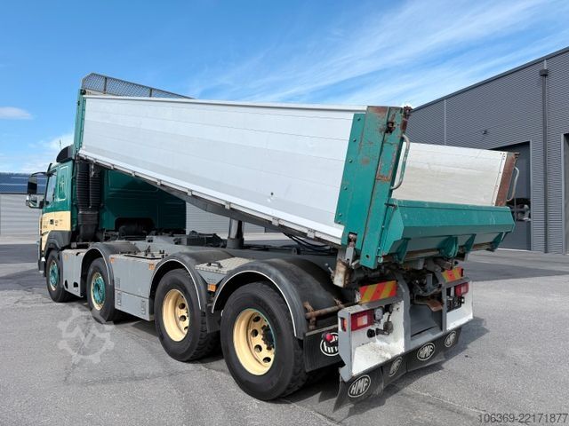 Three-sided tipper truck VOLVO FMX 500 8x4 Lift axle / HMF Pendel tipper Kipper