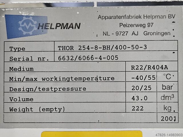 Evaporator Helpman THOR 254-8-BH