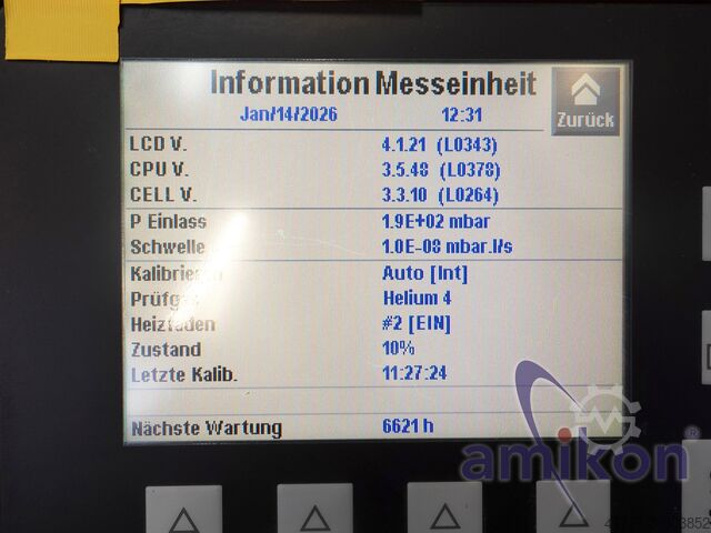 Helium leak detector with cart Pfeiffer Adixen ASM 340 WET