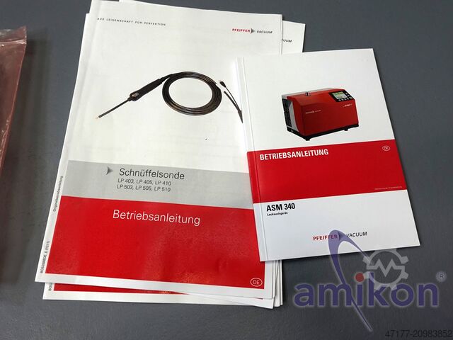 Helium leak detector with cart Pfeiffer Adixen ASM 340 WET