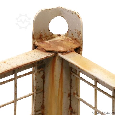 Used Mesh container fixed construction fixed construction stackable B-quality, with Kruizinga 98-7459GB-B