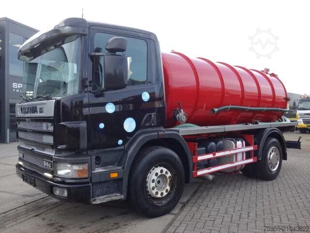 Saugfahrzeug Scania P94-260 VACUUMTANK 10 CUB STEELSPRINGS,MANUALPOMP