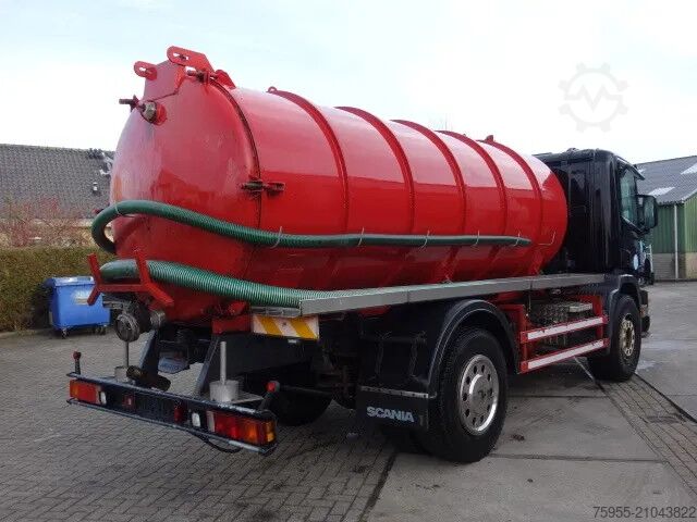 Saugfahrzeug Scania P94-260 VACUUMTANK 10 CUB STEELSPRINGS,MANUALPOMP