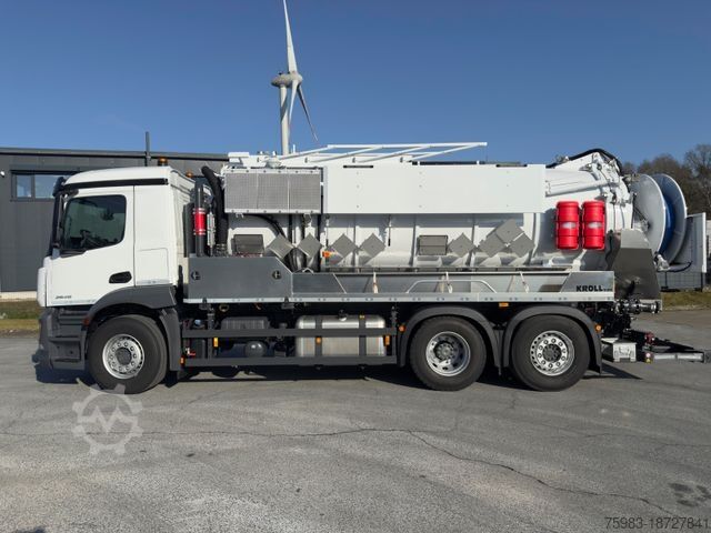 Vacuum tank truck MERCEDES-BENZ Actros 2546 L 6x2 NEU ! KROLL Saug-Druck-Aufbau