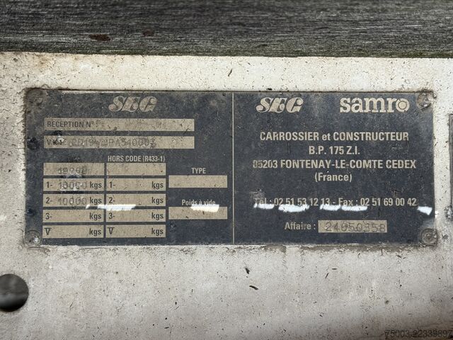 Open trailer  2- Achs Samro 19.000Kg