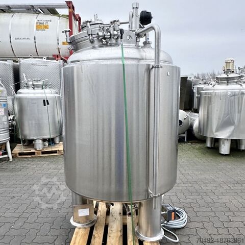 1000 liter heatable/coolable pressure tank made of V4A with magnetic agitator  