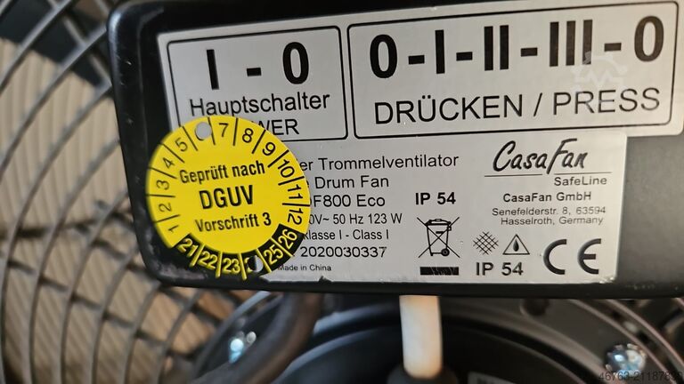 Ventilatoren, rollbar 4x Ventilatoren, rollbar Hochleistungstrommelventilator DF 800 Ec