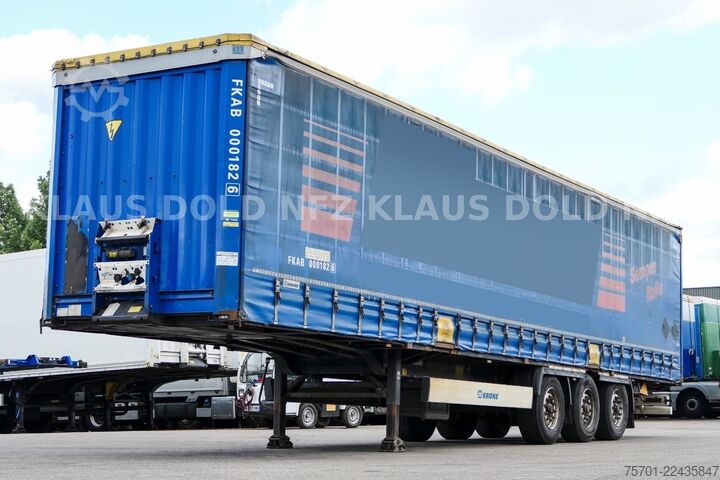 Open semitrailer with tarp KRONE SD Pritsche Plane BPW-Achsen Scheibenbremsen