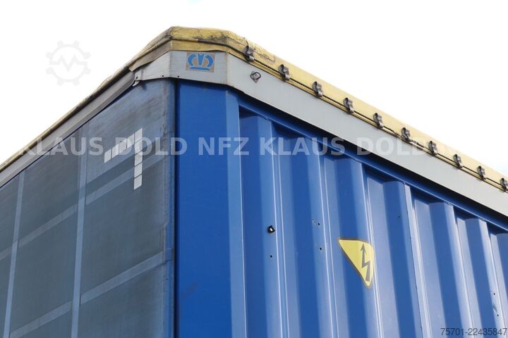Open semitrailer with tarp KRONE SD Pritsche Plane BPW-Achsen Scheibenbremsen