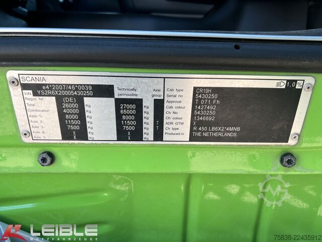 LKW-Fahrgestell SCANIA R450*6x2 Chassis*Vollluft*Lift-/Lenk*Standklima*