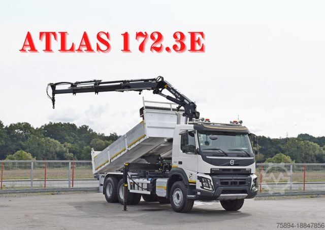 Truck mounted crane VOLVO FMX 460 Kipper 5,40m *ATLAS 172.3E/FUNK *6x4