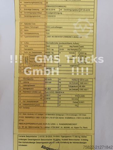 Kipper LKW MAN TGS 41.480 / 8x6 / Manual / full Steel / Mulde