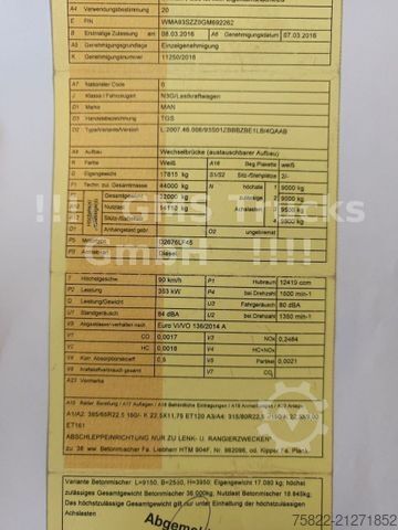 Kipper LKW MAN TGS 41.480 / 8x6 / 41ton / full Steel / manual