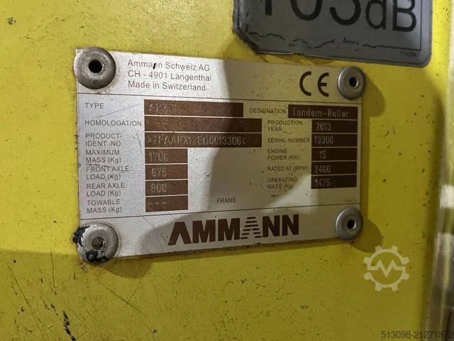 Walzenzug AMMANN ARX 12 WALZE / TANDEM ROLLER YANMAR KNICKG