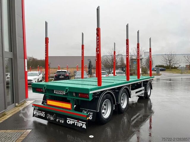 Holztransporter PAVIC HPA 27 68Z / Plattform 3-Achser  Blatt-Federung...