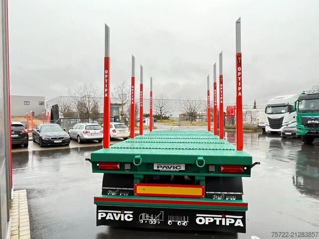 Holztransporter PAVIC HPA 27 68Z / Plattform 3-Achser  Blatt-Federung...