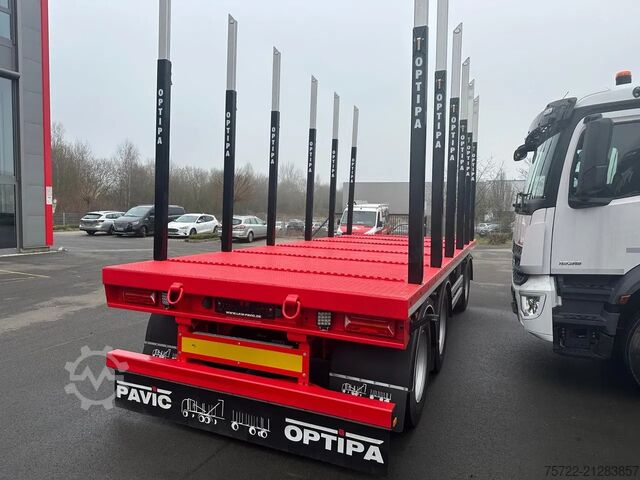 Holztransporter PAVIC HPA 27 68Z / Plattform 3-Achser  Blatt-Federung...