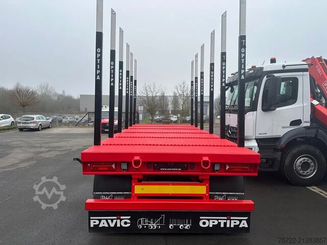 Holztransporter PAVIC HPA 27 68Z / Plattform 3-Achser  Blatt-Federung...