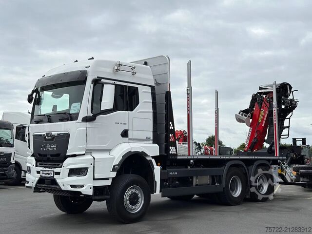 Timber transporter MAN TGS 33.520 6x6 BL Kurzholz Plattform Epsilon Kran