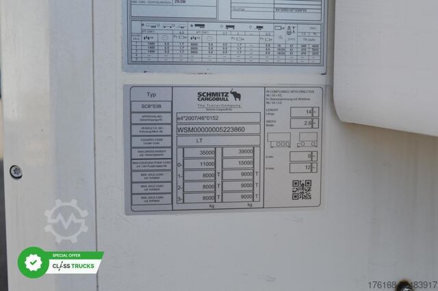 Reefer semitrailer SCHMITZ CARGOBULL SKO FP 60 ThermoKing SLXi 300