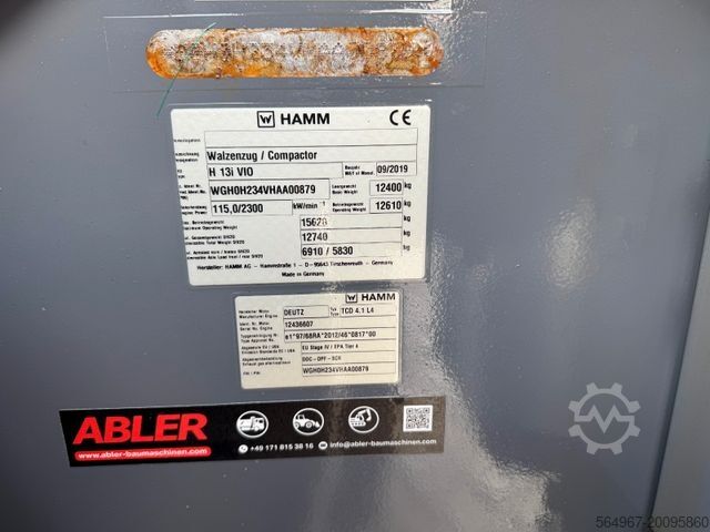 Single drum roller HAMM H13i VIO Oszillation Walzenzug Klima TOP