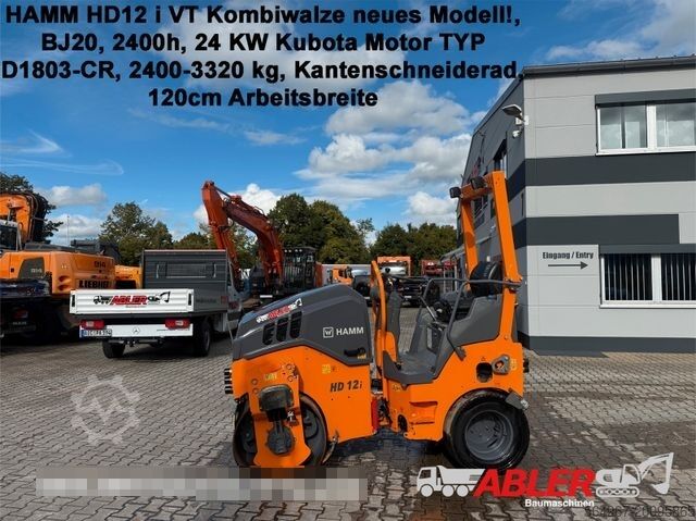 Single drum roller HAMM HD12i VT Kombiwalze neues Modell