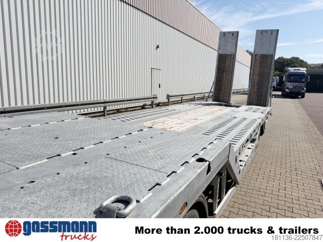 Low loader trailer Fliegl VTS 400, Radmulden, Baggerstielmulde, Verbr. auf