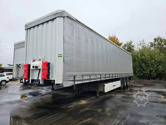 Open semitrailer with tarp KRONE Gardine Standard Liftachse Krone Scheibe Zollsch