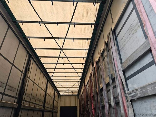 Open semitrailer with tarp KRONE Gardine Standard Liftachse Krone Scheibe Zollsch
