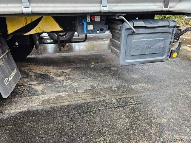 Open semitrailer with tarp KRONE Gardine Standard Liftachse Krone Scheibe Zollsch