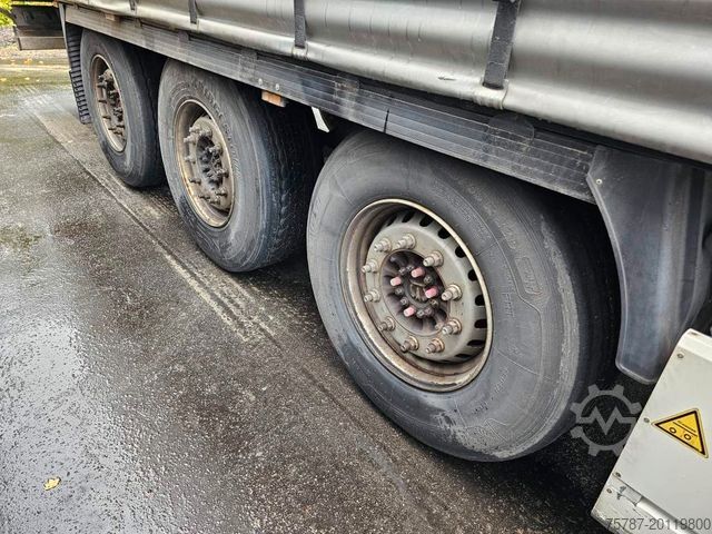 Open semitrailer with tarp KRONE Gardine Standard Liftachse Krone Scheibe Zollsch