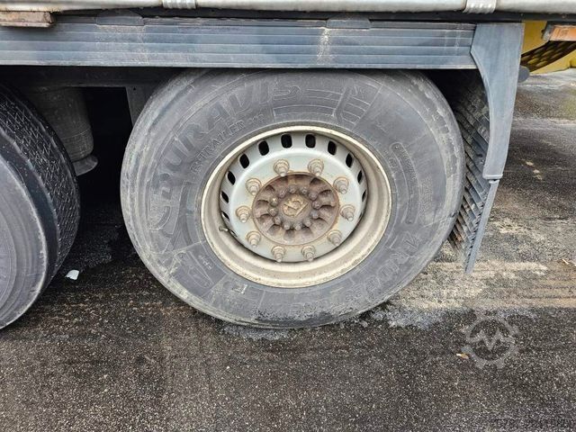 Open semitrailer with tarp KRONE Gardine Standard Liftachse Krone Scheibe Zollsch