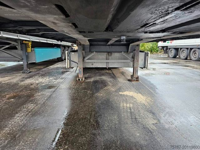 Open semitrailer with tarp KRONE Gardine Standard Liftachse Krone Scheibe Zollsch
